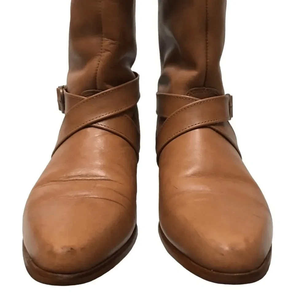 Vintage Frye tan leather pull on riding boots‎ 9